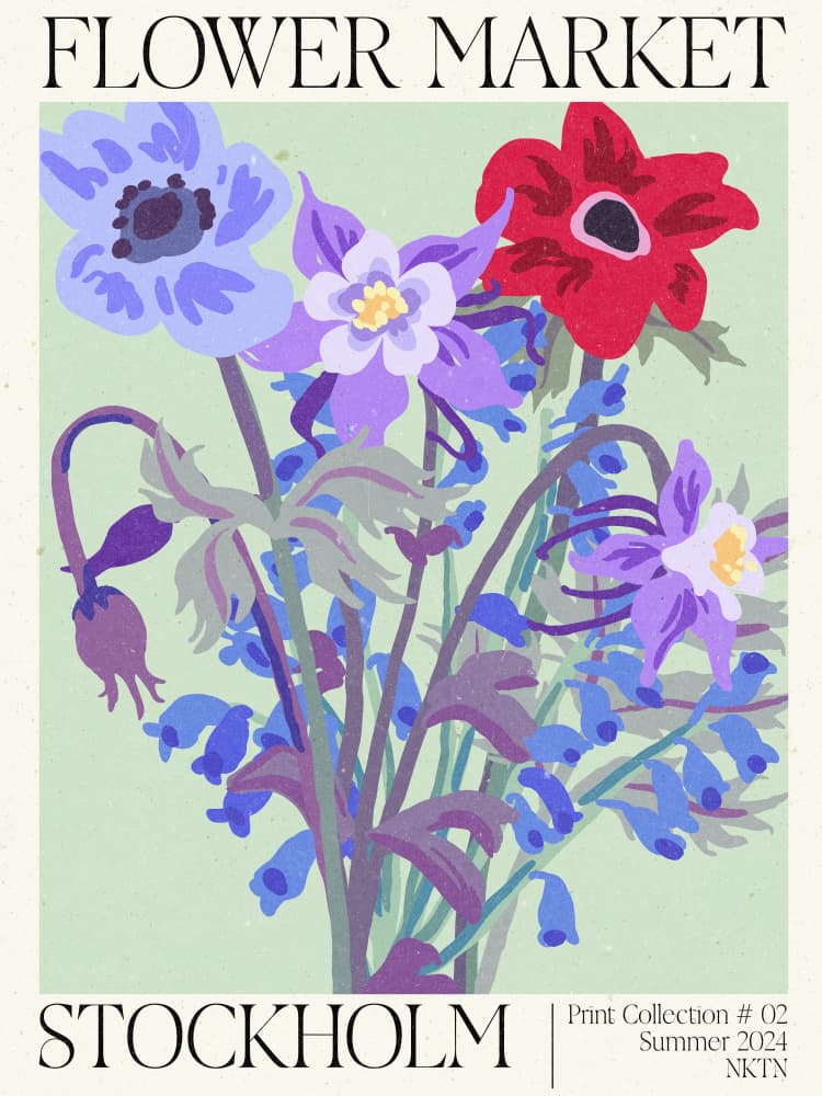 Stockholm Flower Market by NKTN — canvas wall art