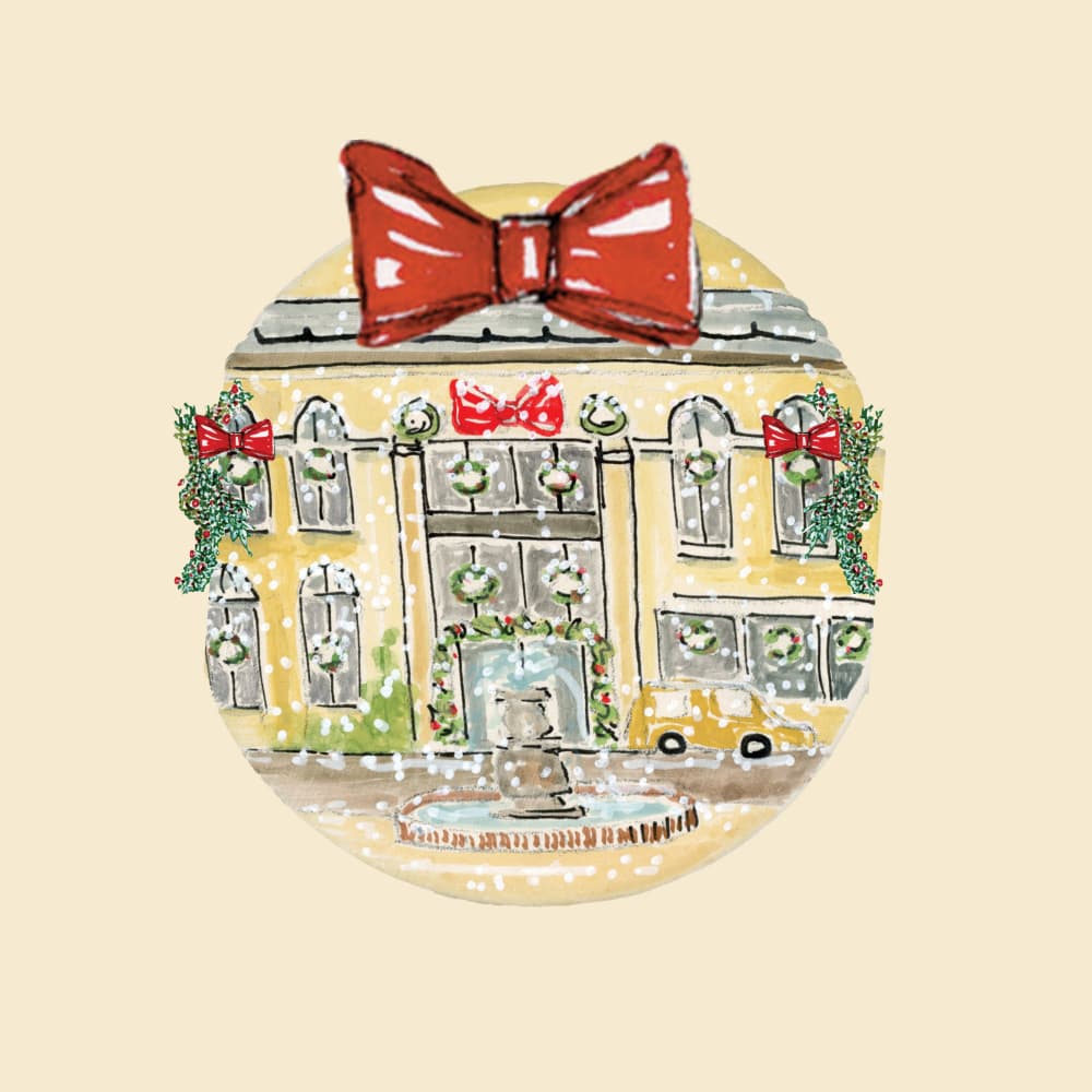 Snowy Christmas Mansion by Breanna Megan Studio — canvas wall art