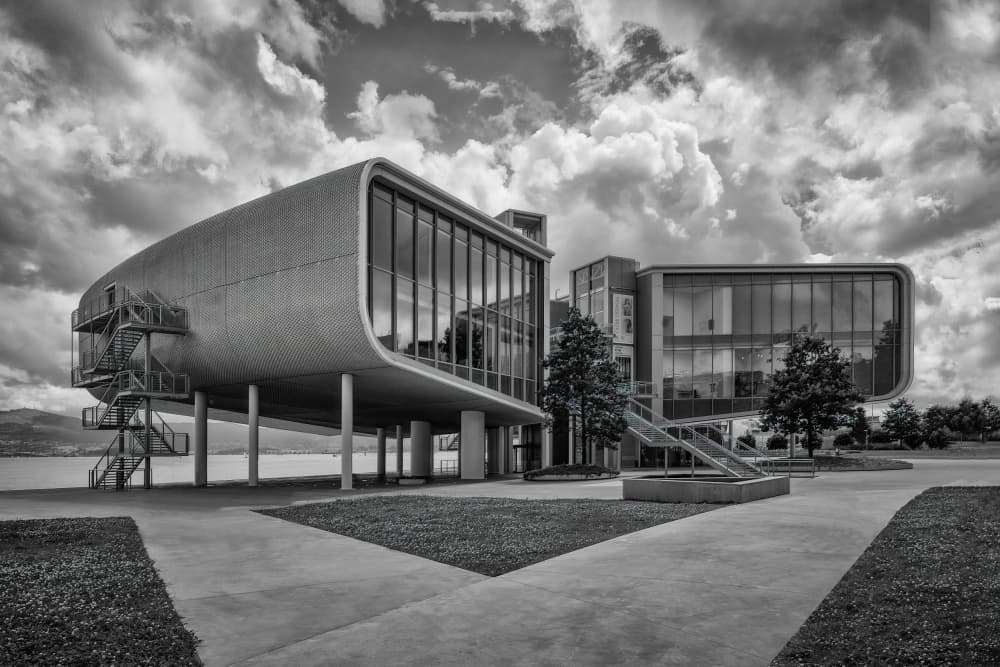Modern Waterfront Architecture by Enrique Rodriguez de Mingo — canvas wall art
