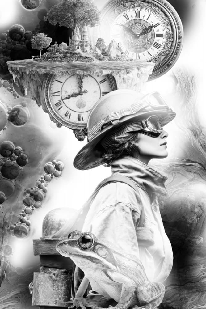 Steampunk Frog Journey by Rafal Kulik — canvas wall art