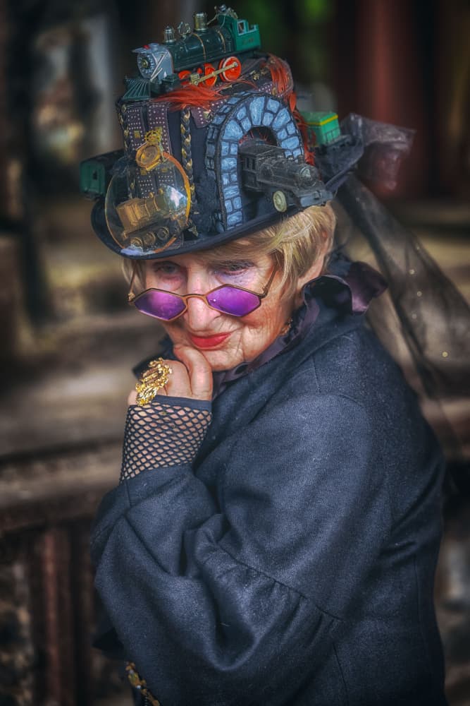 Whimsical Steampunk Lady by Guy Krier — canvas wall art