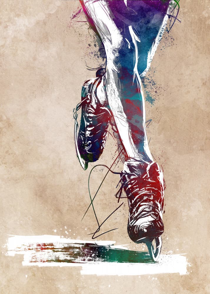 Dynamic Runner Splash by Justyna Jaszke — canvas wall art