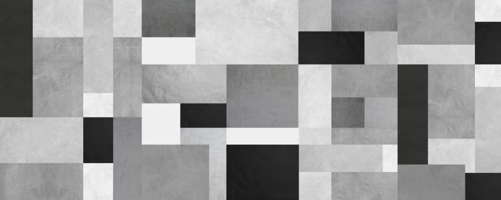 Monochrome Geometric Blocks by Vitor Costa — canvas wall art