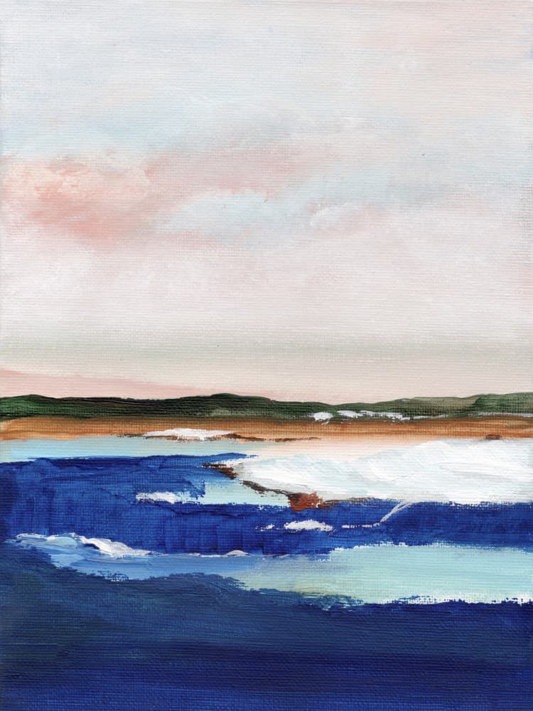 Blue Ocean Horizon by Nikita Jariwala — canvas wall art