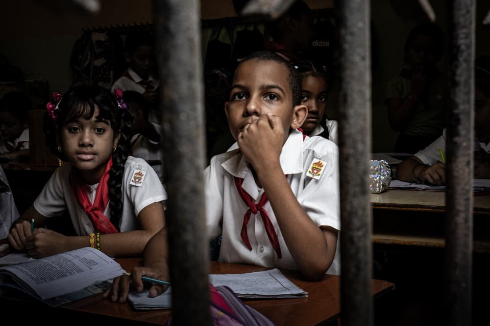Attentive Classroom Kids by Tony Xu — canvas wall art
