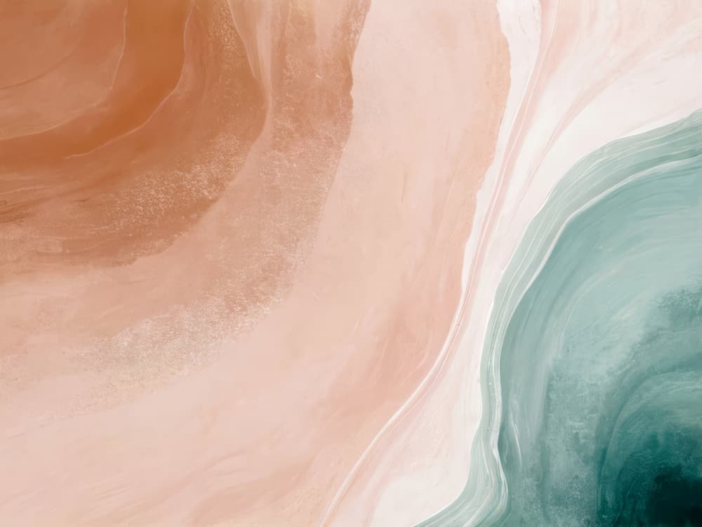 Earthy Teal Swirls by Alpenglow Workshop — canvas wall art