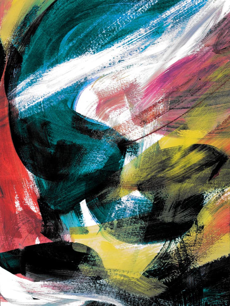 Bold Brushstroke Fusion by kathrinmay — canvas wall art