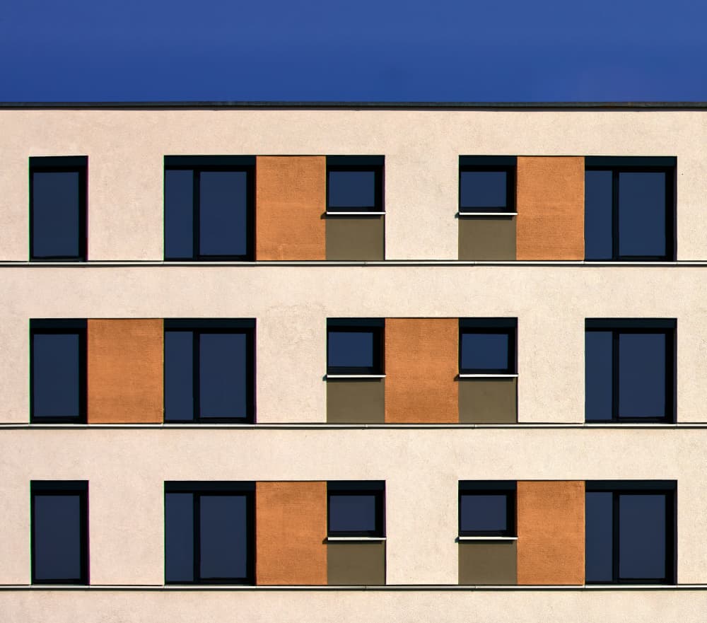 Geometric Building Facade by Peter Schade — canvas wall art