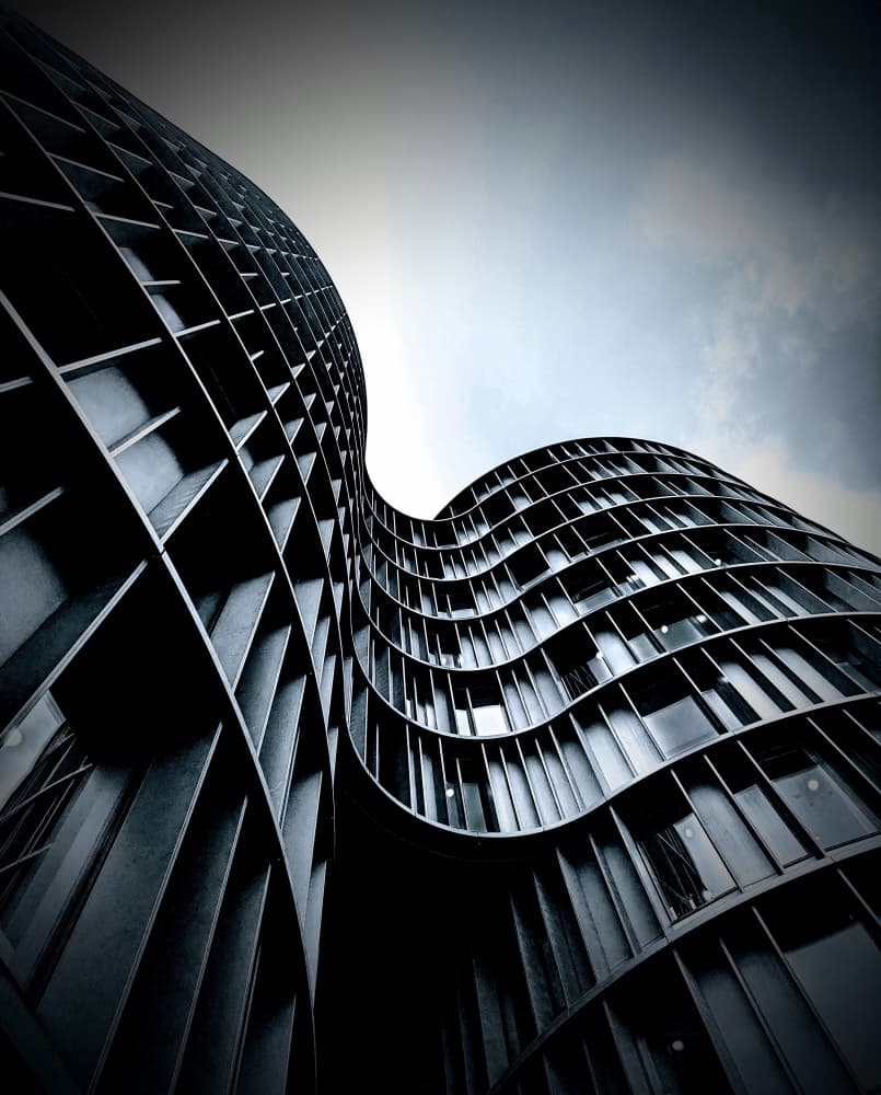 Curved Urban Architecture by Elizabeth Allen — canvas wall art