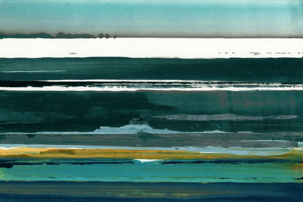 Golden Horizon Abstract by cartissi — canvas wall art