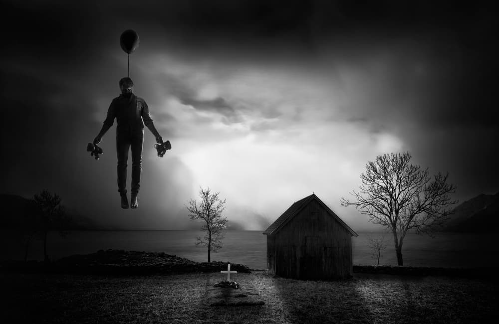 Surreal Floating Photographer by John Colbensen — canvas wall art