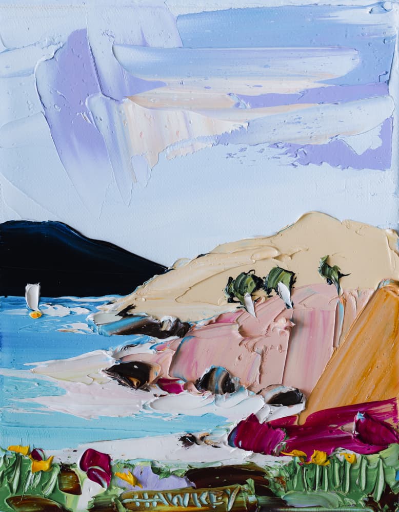 Vibrant Coastal Landscape by Angela Hawkey — canvas wall art