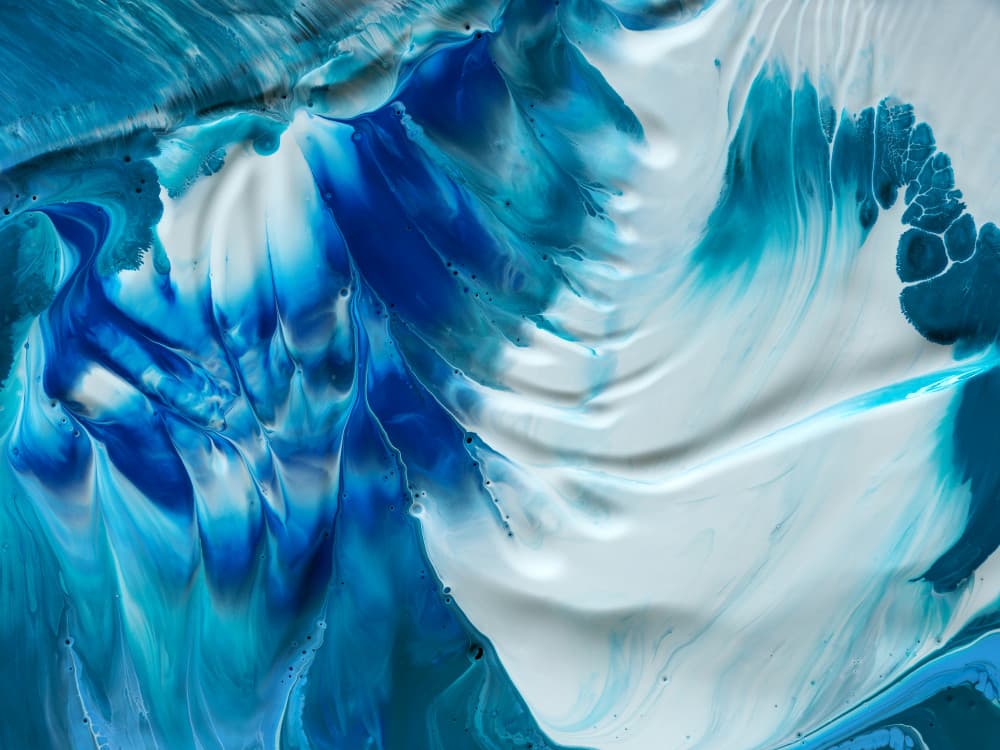 Fluid Blue Waves by Heidi Westum — canvas wall art