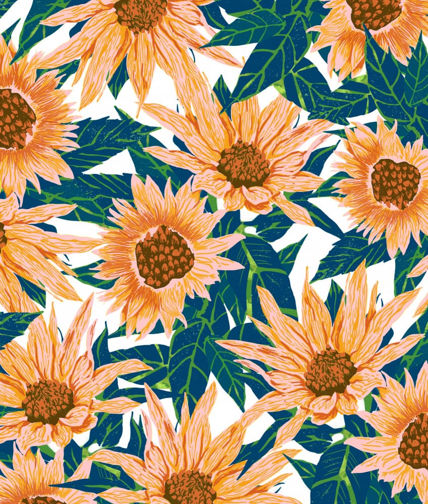 Vibrant Orange Botanicals by Uma Gokhale — canvas wall art