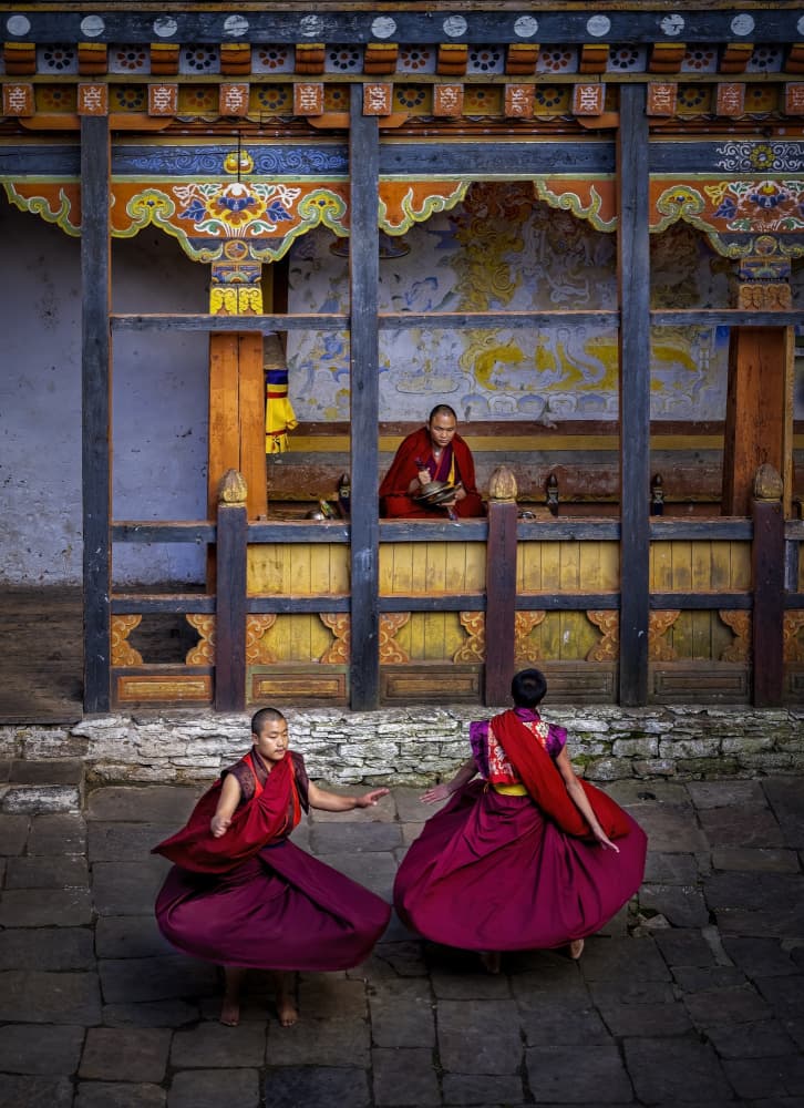 Monks Dance Ceremony by Raimondo Restelli — canvas wall art