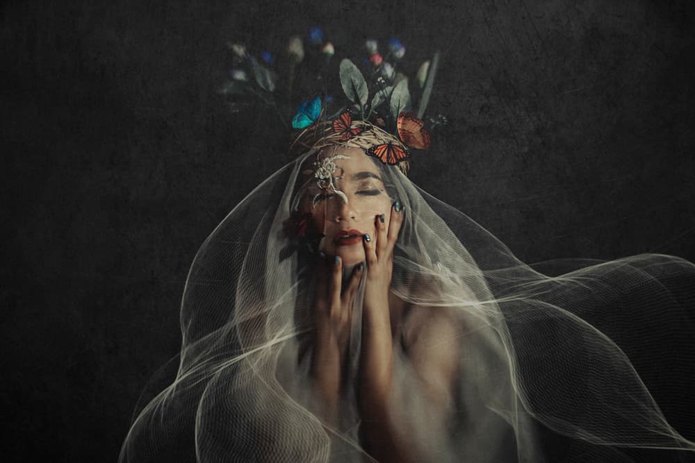Ethereal Butterfly Woman by Djayent Abdillah — canvas wall art