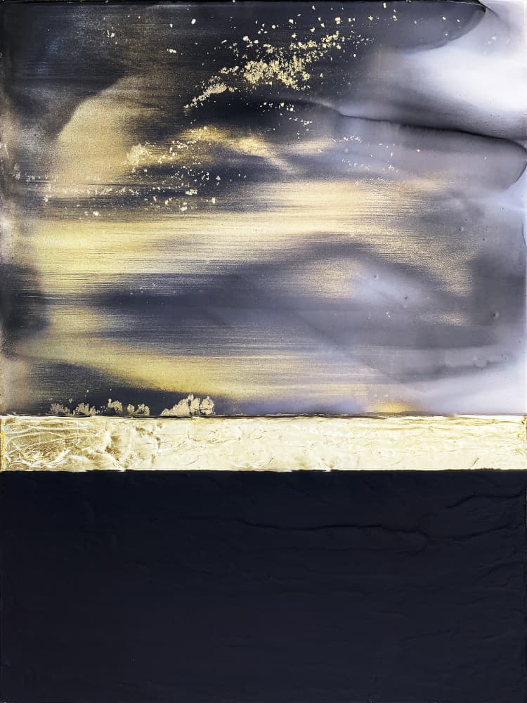 Golden Horizon by Alyson Storms — canvas wall art