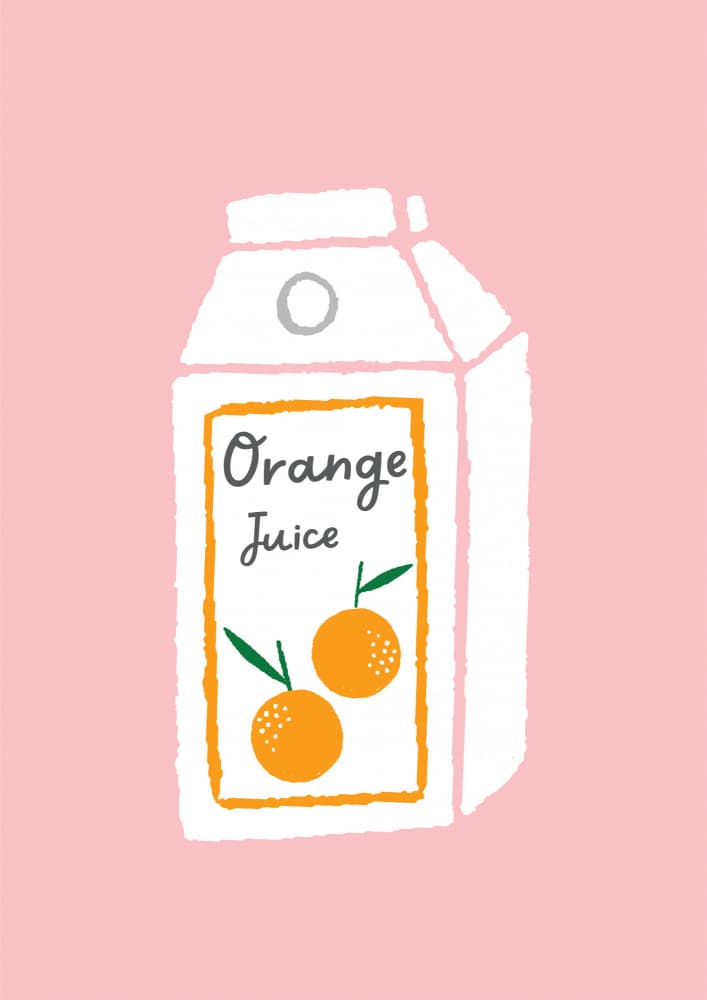 Fresh Orange Juice Carton by Aislinn Simmonds — canvas wall art