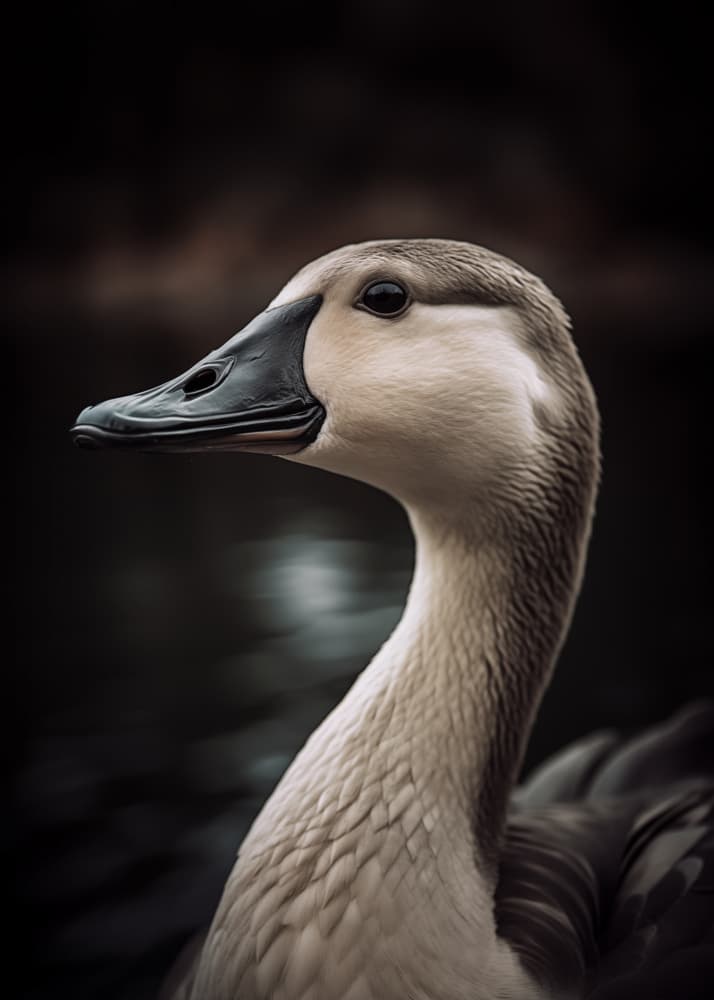 Elegant Goose Portrait by Andreas Magnusson — canvas wall art