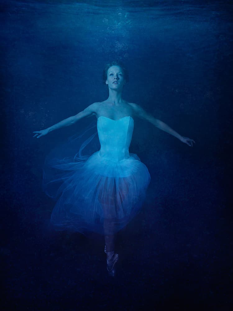 Deep Blue Ballerina by miriana — canvas wall art