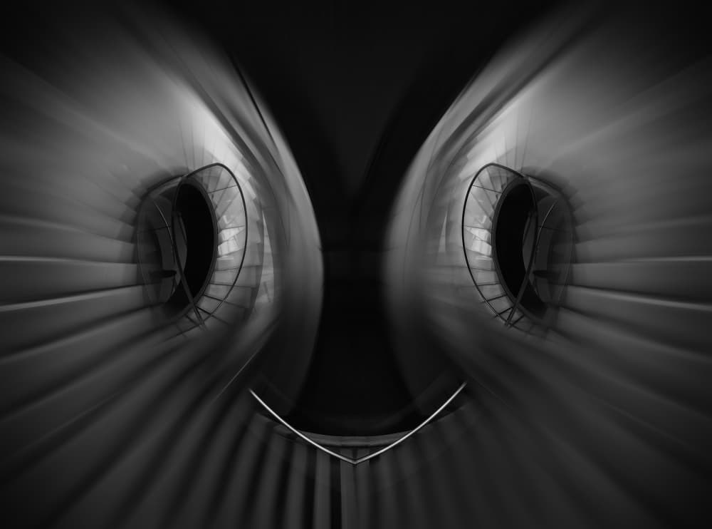 Dark Geometric Illusion by Jeffrey Wong — canvas wall art