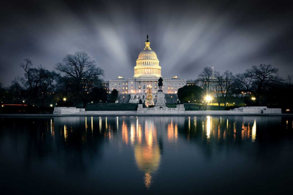 Washington Capitol Reflections by Ivy Deng — canvas wall art