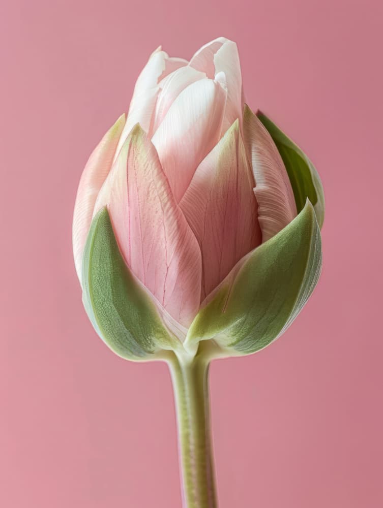 Elegant Pink Tulip by Bilge Paksoylu — canvas wall art