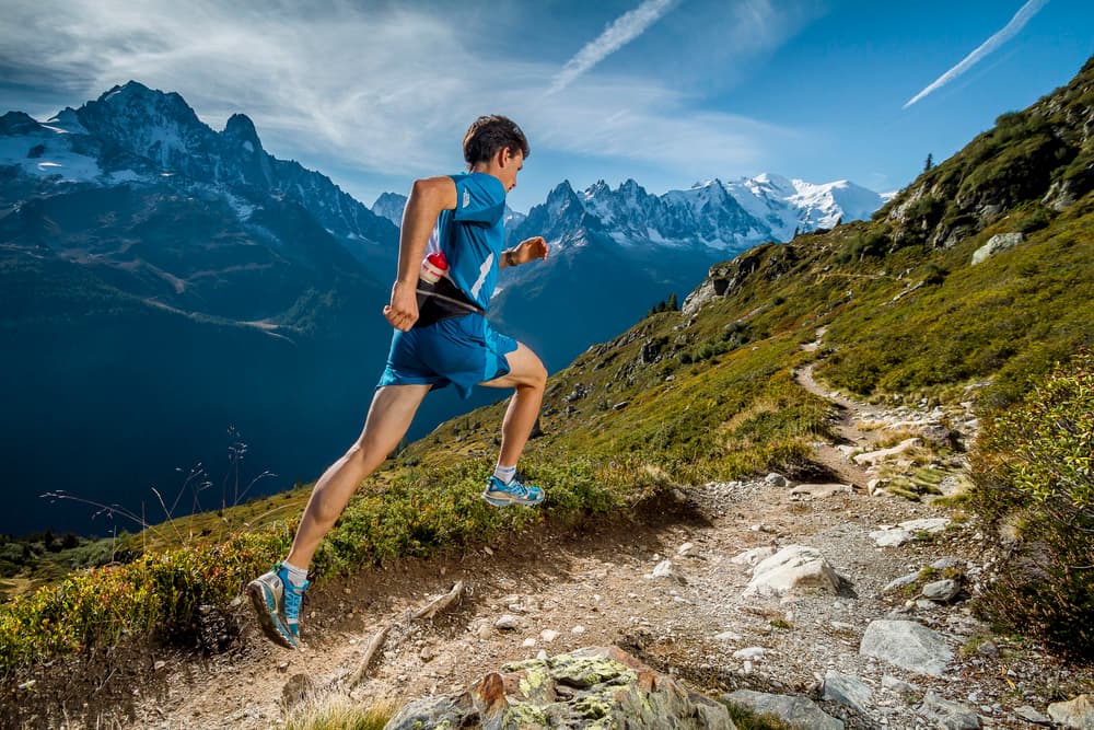 Mountain Runner Ascent by Tristan Shu — canvas wall art