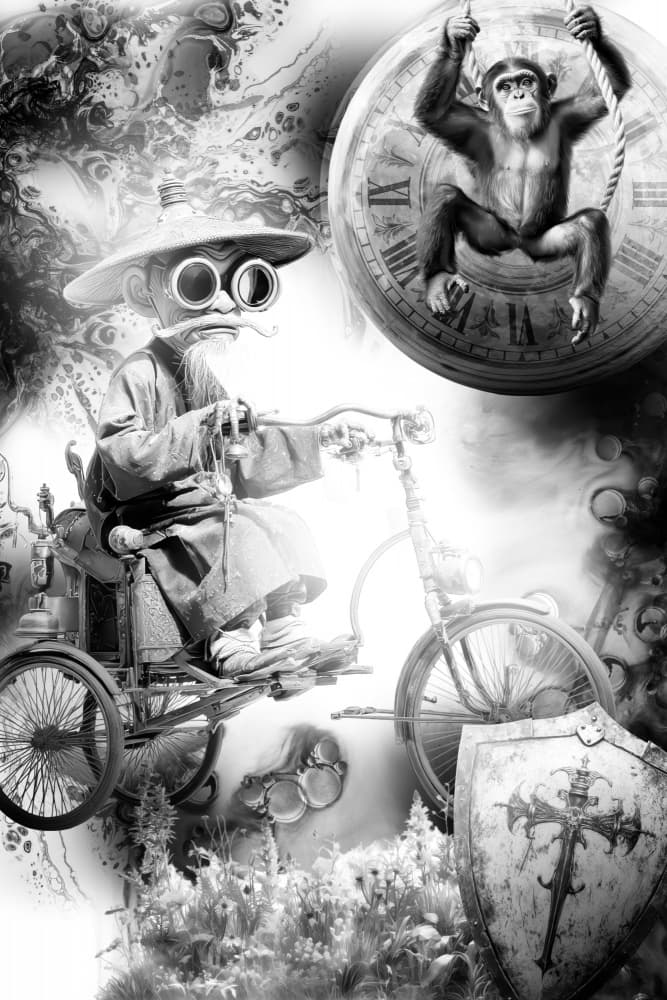 Steampunk Rider's Whimsical Journey by Rafal Kulik — canvas wall art