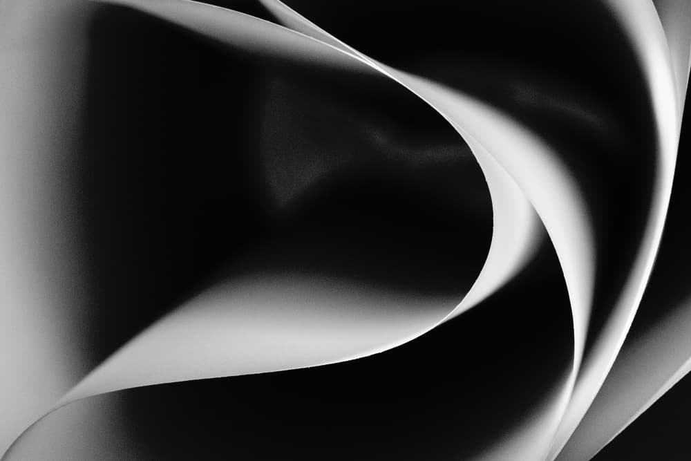 Flowing Monochrome Curves by Tetsuji Fujino — canvas wall art