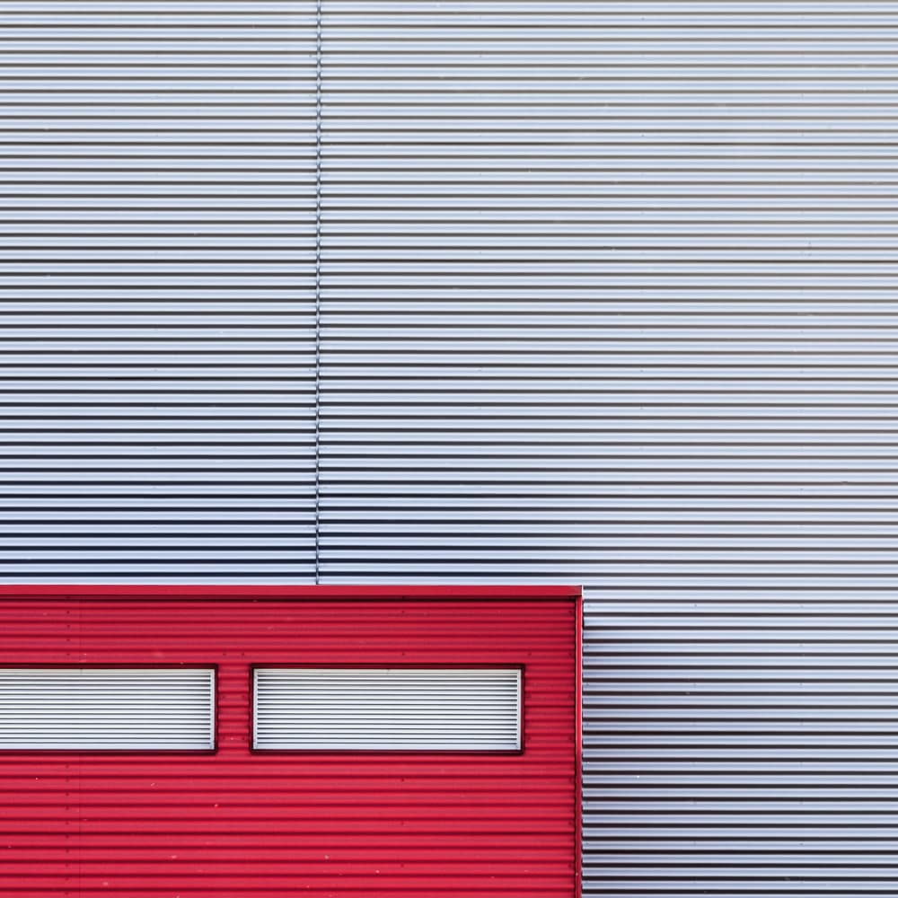 Modern Red Facade by Franco Tessarolo — canvas wall art