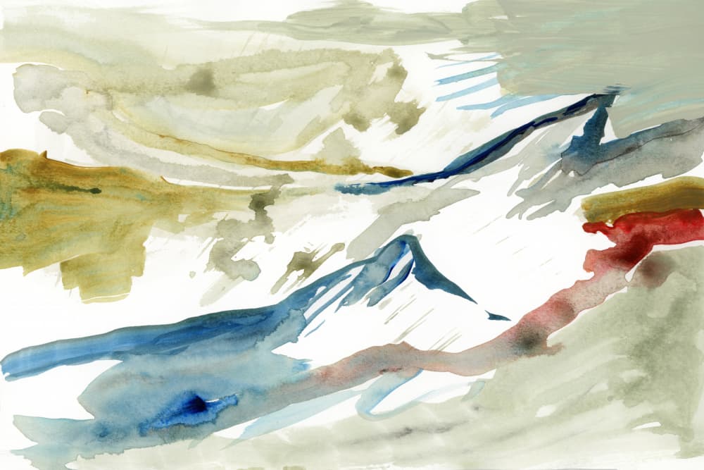 Fluid Mountain Landscape by cartissi — canvas wall art