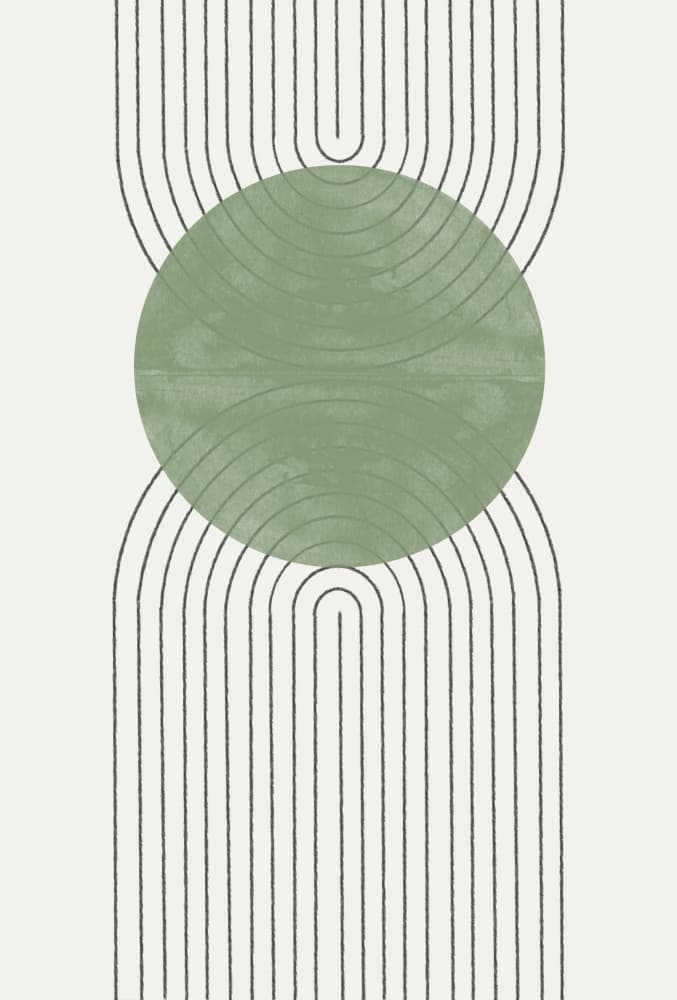 Green Harmony Flow by THE MIUUS STUDIO — canvas wall art