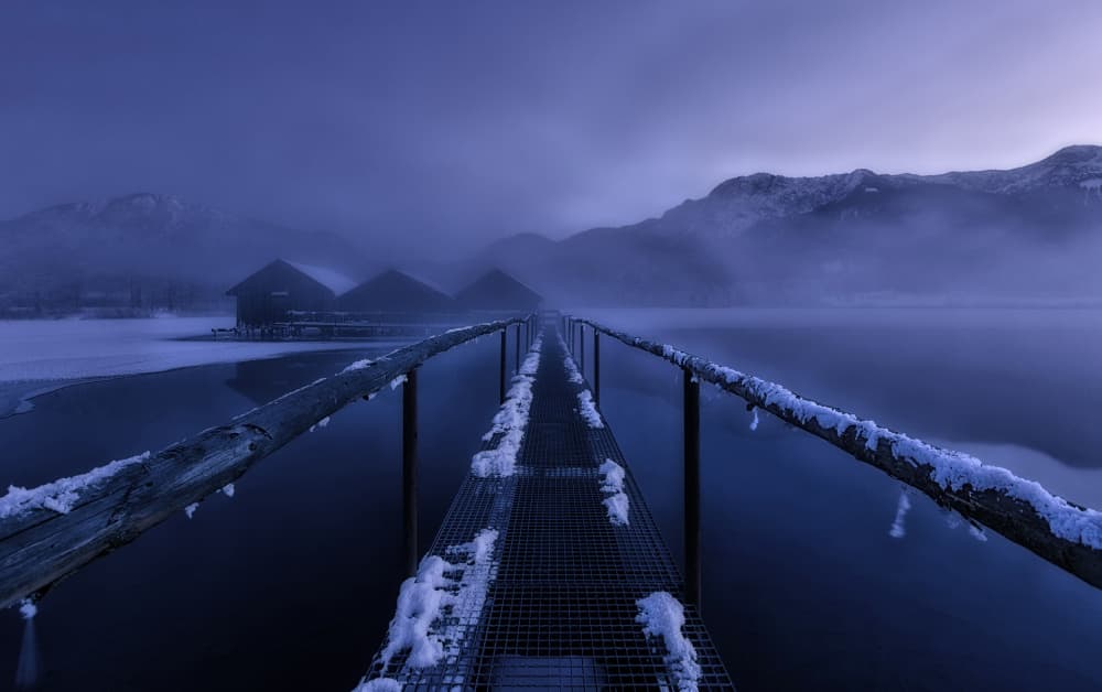 Frozen Lake Pathway by Corry DeLaan — canvas wall art