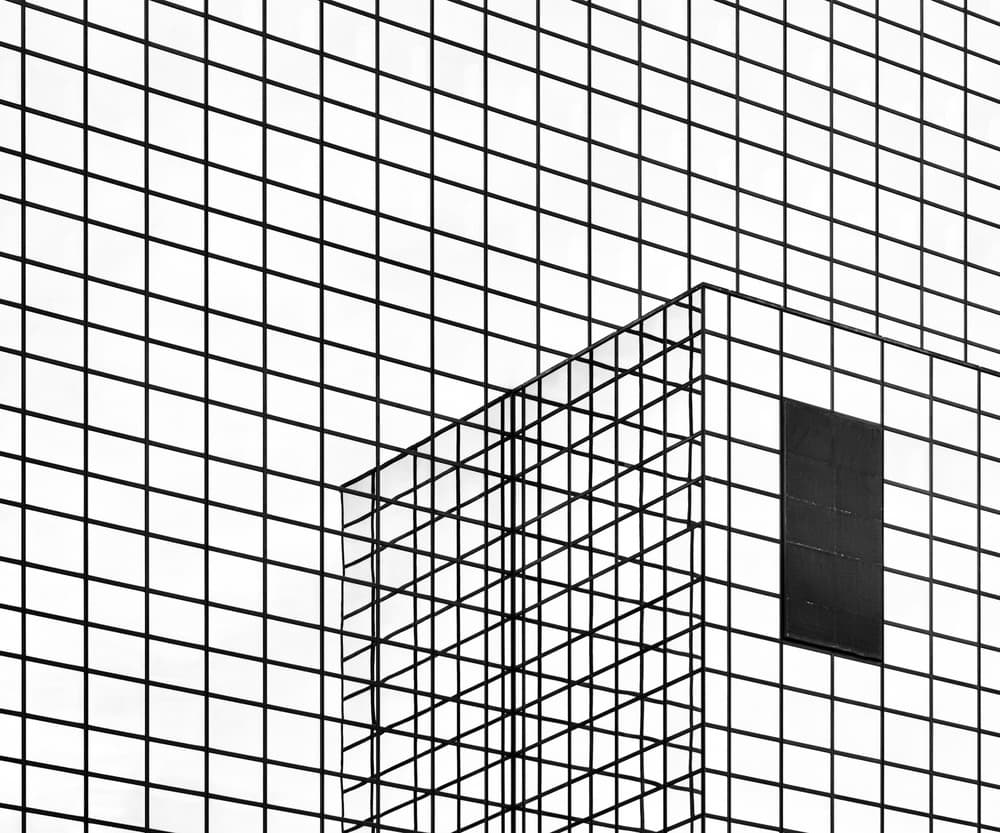 Abstract Grid Facade by Greetje van Son — canvas wall art