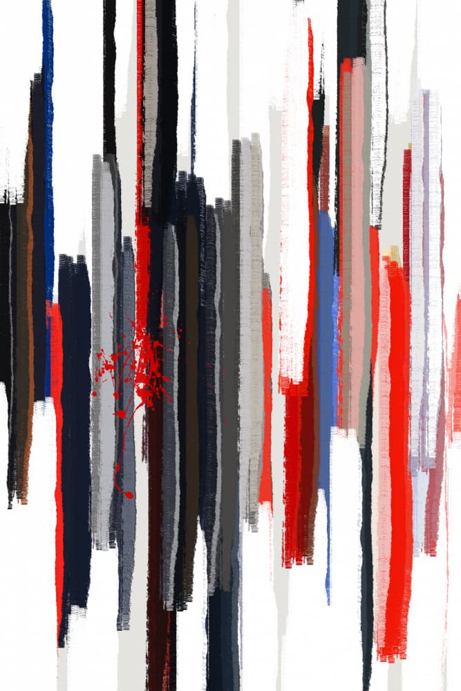 Bold Color Streaks by Fun Qui — canvas wall art