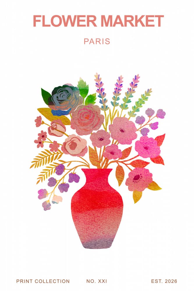 Flower Market Paris by casa cartissi — canvas wall art