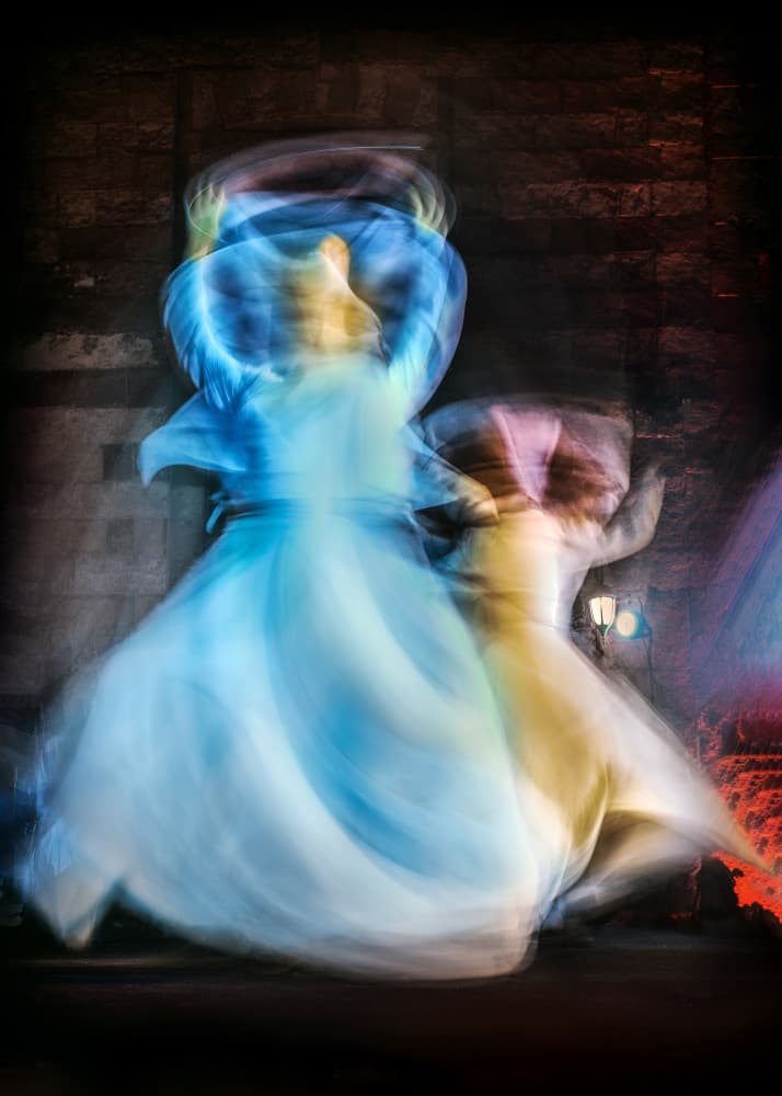 Ethereal Whirling Dancers by Mohamed Shawki — canvas wall art
