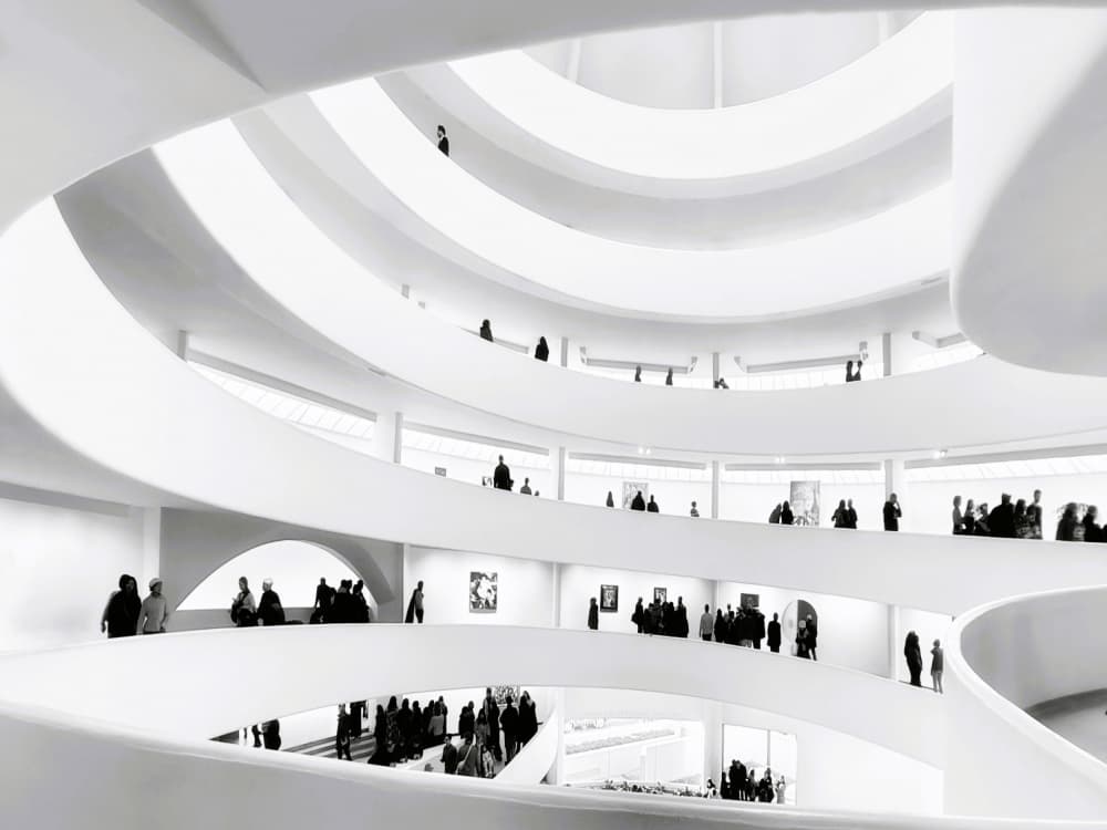 White Spiral Architecture by Jasmine Zhang — canvas wall art