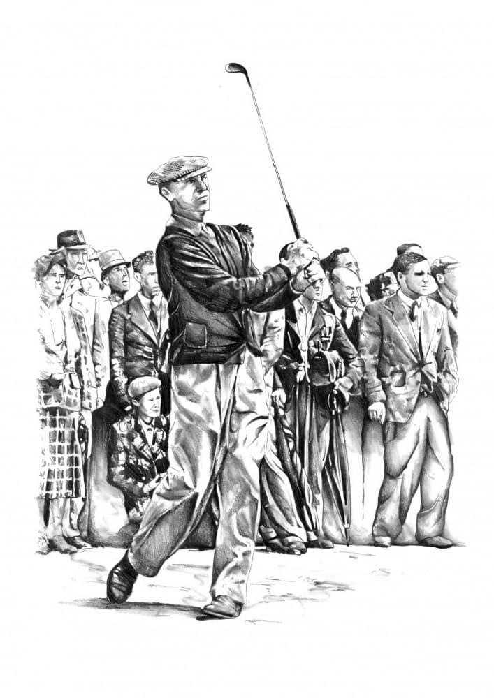 Golfer's Classic Swing by Kulik — canvas wall art