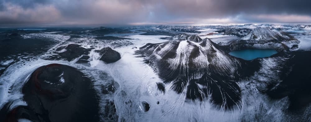Frozen Volcanic Vista by David Martin Castan — canvas wall art