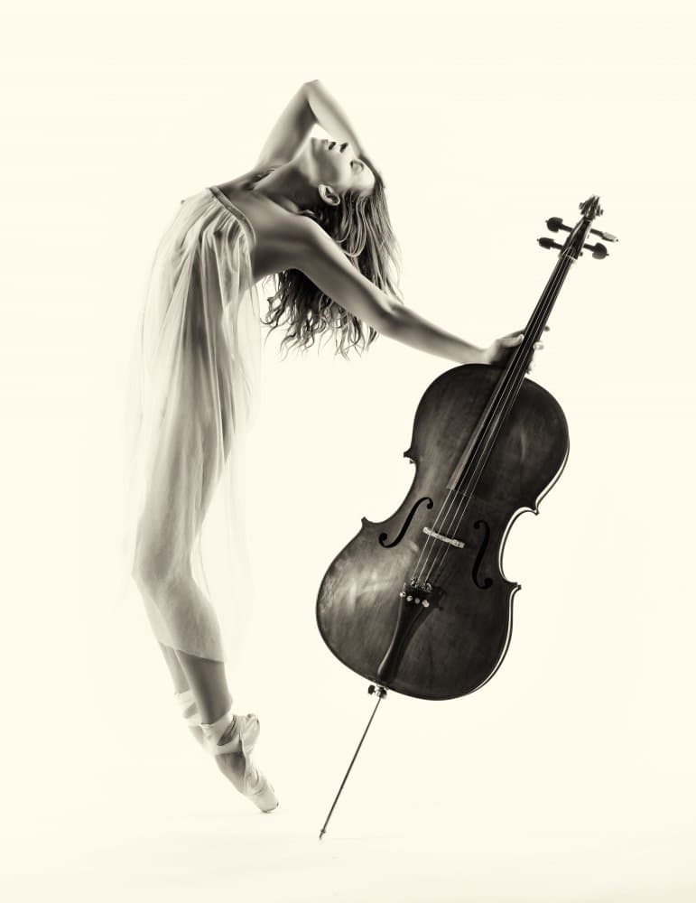 Dancer With Cello by James Yang — canvas wall art