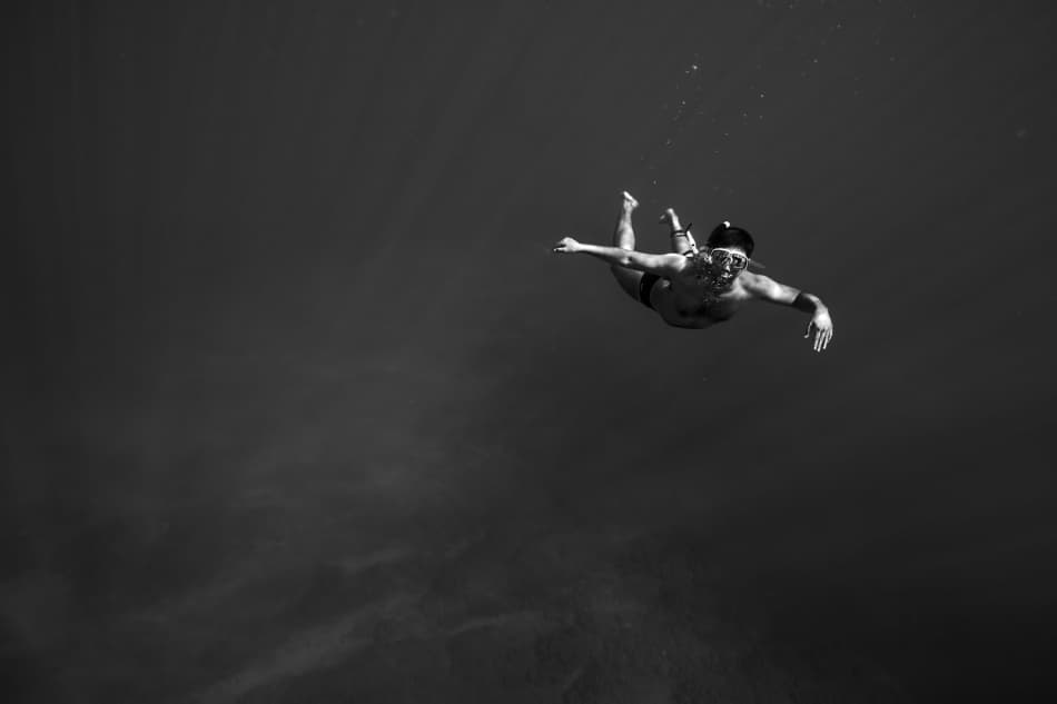 Underwater Solitude by Assaf Gavra — canvas wall art