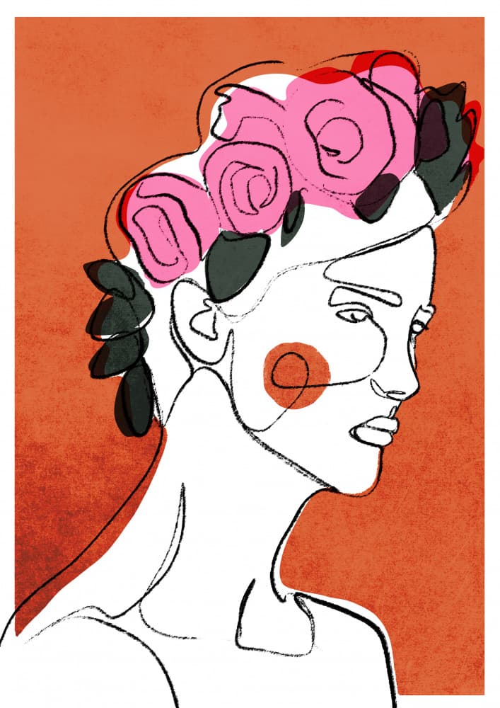 Floral Contemplation by Treechild — canvas wall art