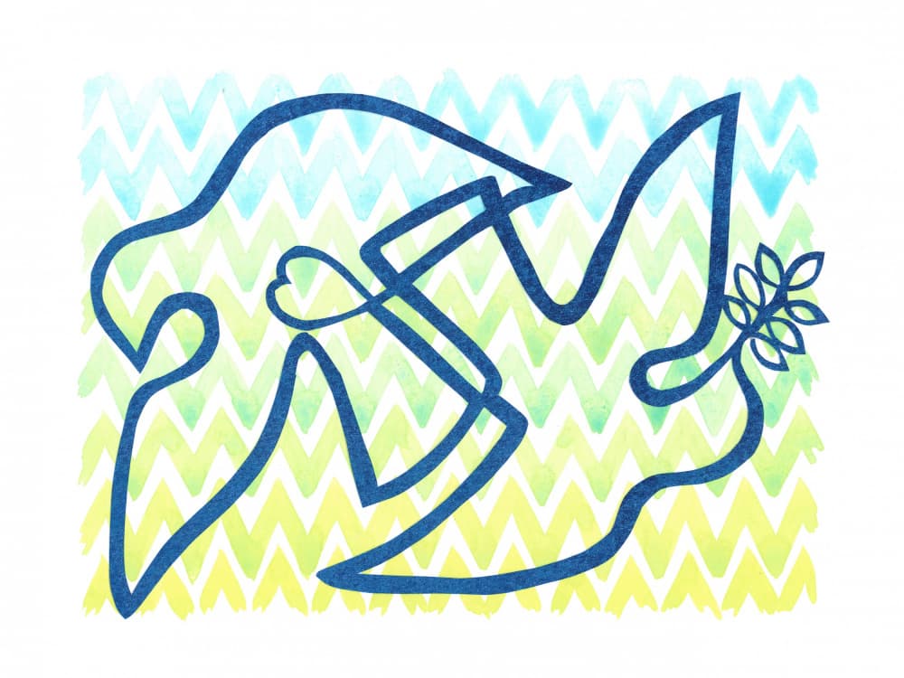 Peace Doves Olive Branch by Isabelle Brent — canvas wall art