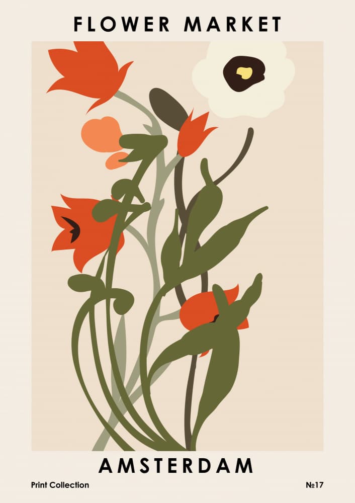 Flower Market Amsterdam by NKTN — canvas wall art