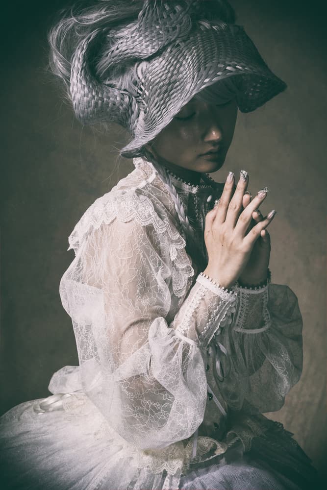 Elegant Woven Headdress by Daisuke Kiyota — canvas wall art