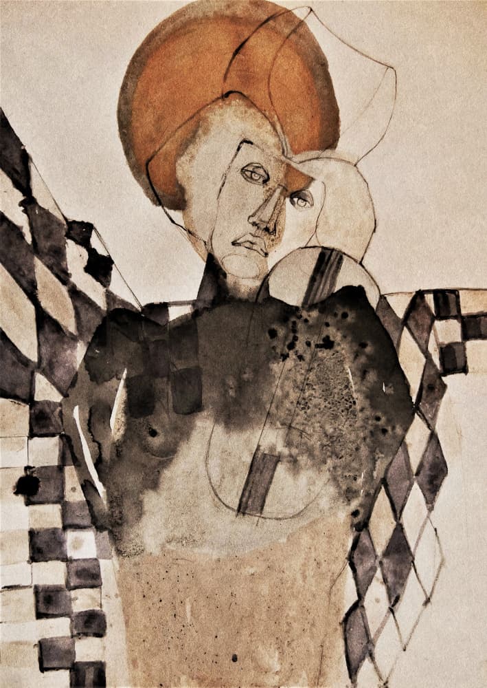 Harlequin's Enigma by Doris Schmitz — canvas wall art