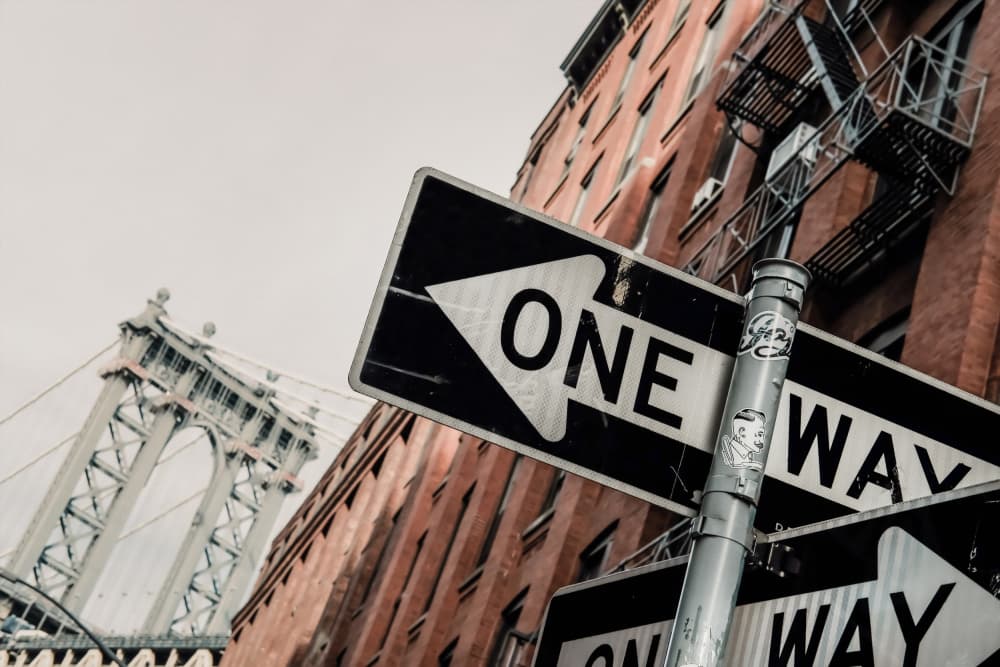 Manhattan Bridge One Way by Rikard Martin — canvas wall art