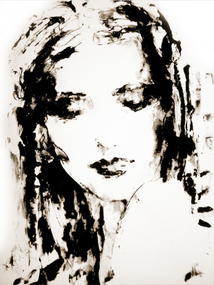Pensive Female Gaze by Hein Kocken — canvas wall art